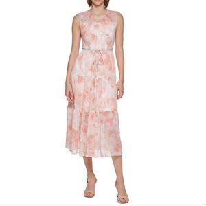 Calvin Klein Floral chiffon dress